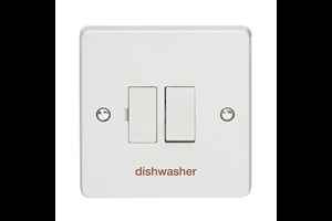 13A Double Pole Switched Fused Connection Unit Printed 'Dish Washer'
