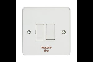 13A Double Pole Switched Fused Connection Unit Printed 'Feature Fire'