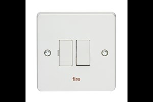 13A Double Pole Switched Fused Connection Unit Printed 'Fire'