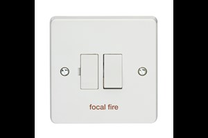 13A Double Pole Switched Fused Connection Unit Printed 'Focal Fire'