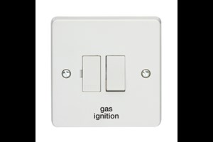13A Double Pole Switched Fused Connection Unit Printed 'Gas Ignition' in Black