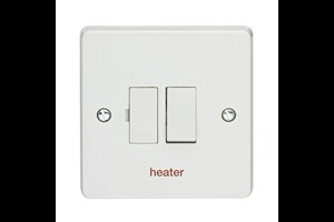 13A Double Pole Switched Fused Connection Unit Printed 'Heater'