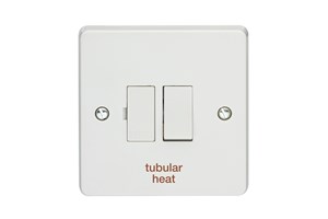 13A Double Pole Switched Fused Connection Unit Printed 'Tubular Heat'