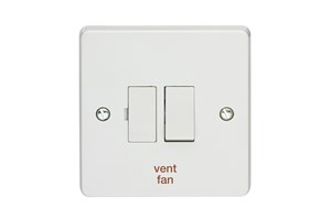 13A Double Pole Switched Fused Connection Unit Printed 'Vent Fan'