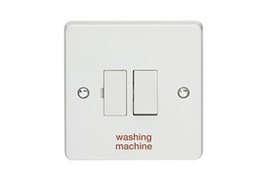 13A Double Pole Switched Fused Connection Unit Printed 'Washing Machine'