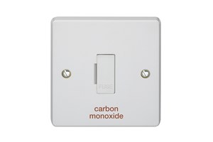 13A Unswitched Fused Connection Unit Printed 'Carbon Monoxide'