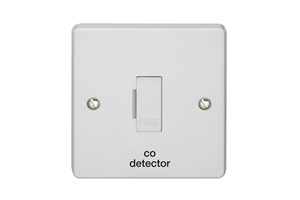 13A Unswitched Fused Connection Unit Printed 'CO Detector' in Black