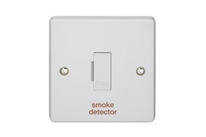 3A Unswitched Fused Connection Unit Printed 'Smoke Detector'
