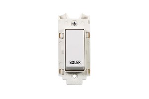 20A Double Pole Grid Switch Printed 'Boiler' in Black
