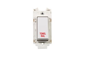 20A Double Pole Grid Switch Printed 'Towel Rail'
