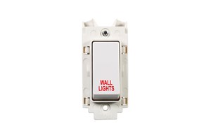 20A Double Pole Grid Switch Printed 'Wall Lights'