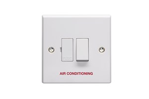 13A Double Pole Switched Fused Connection Unit Printed 'Air Conditioning'