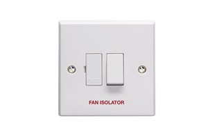 13A Double Pole Switched Fused Connection Unit Printed 'Fan Isolator'