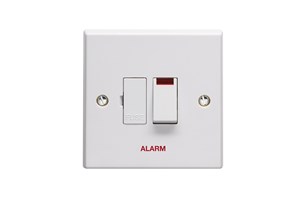 13A Double Pole Switched Fused Connection Unit With Neon Printed 'Alarm'