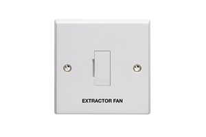 13A Unswitched Fused Connection Unit Printed 'Extractor Fan' in Black