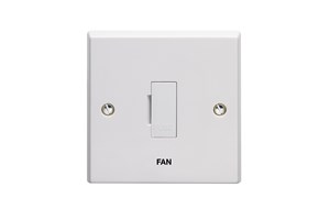 13A Unswitched Fused Connection Unit Printed 'Fan' in Black