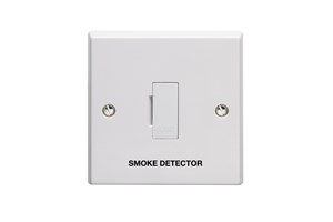 13A Unswitched Fused Connection Unit Printed 'Smoke Detector' in Black