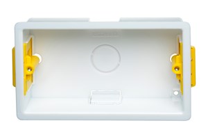 2 Gang Dry Lining Installation Box with Adjustable Lugs 35mm