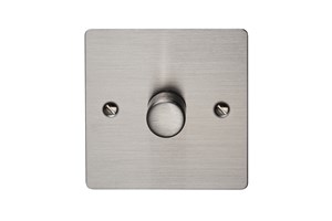 5-100W 1 Gang 2 Way LED Dimmer Plate Switch Stainless Steel Finish
