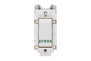 10A Retractive Grid Switch Printed 'Press'