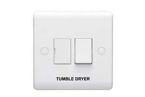 13A Double Pole Switched Fused Connection Unit Printed 'Tumble Dryer'