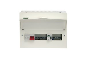 9 Way Split Load Consumer Unit 100A Main Switch +5, 80A 30mA RCD +4, with SPD