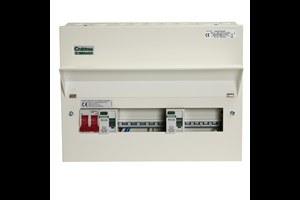 9 Way Dual RCD Consumer Unit 100A Main Switch, 80A 30mA RCD +5, 80A 30mA RCD +4