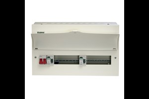 14 Way Dual RCD Consumer Unit 100A Main Switch, 80A 30mA RCD +7, 80A 30mA RCD +7