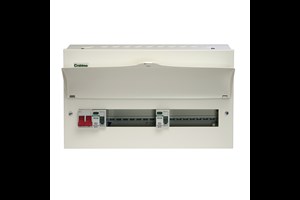 14 Way Dual RCD Consumer Unit 100A Main Switch, 100A 30mA RCD +7, 100A 30mA RCD +7