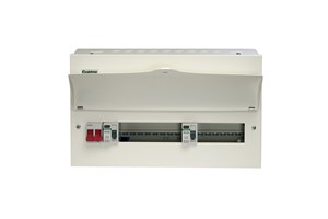 14 Way Dual RCD Consumer Unit 100A Main Switch, 80A 30mA RCD +8, 80A 30mA RCD +6