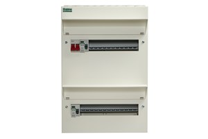 24 Way Duplex Dual RCD Consumer Unit 100A Main Switch, 80A 30mA RCD +11, 80A 30mA RCD +13
