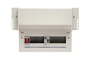 11 Way Split Load Meter Cabinet Consumer Unit 100A Main Switch +5, 80A 30mA RCD +6