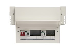 9 Way Dual RCD Meter Cabinet Consumer Unit 100A Main Switch, 80A 30mA RCD +5, 80A 30mA RCD +4