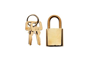Brass Padlock and Two Keys
