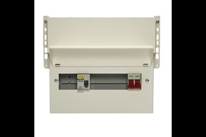 9 Way Split Load Meter Cabinet Consumer Unit 100A Main Switch, 80A 30mA RCDs, Flexible Configuration