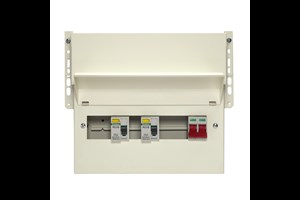 7 Way Dual RCD Meter Cabinet Consumer Unit 100A Main Switch, 80A 30mA RCDs, Flexible Configuration 