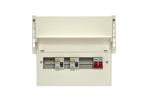 7 Way Dual RCD Meter Cabinet Consumer Unit 100A Main Switch, 80A 30mA RCDs, Flexible Configuration 