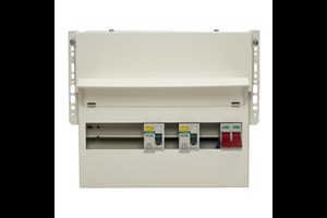 9 Way Dual RCD Meter Cabinet Consumer Unit 100A Main Switch, 80A 30mA RCDs, Flexible Configuration 