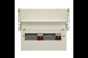9 Way Dual Tariff Meter Cabinet Consumer Unit 100A Main Switches, Flexible Configuration