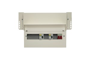 10 Way Dual RCD Meter Cabinet Consumer Unit 100A Main Switch, 80A 30mA RCDs, Flexible Configuration 