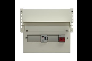9 Way Split Load Meter Cabinet Consumer Unit 100A Main Switch +4, 80A 30mA RCD +5