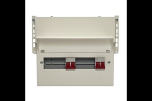 9 Way Dual Tariff Meter Cabinet Consumer Unit 2x 100A Main Switch, Flexible Configuration