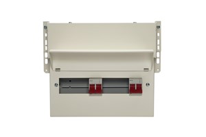 9 Way Dual Tariff Meter Cabinet Consumer Unit 2x 100A Main Switch, Flexible Configuration
