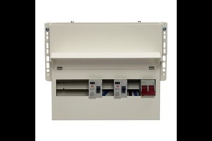 9 Way Dual RCD Meter Cabinet Consumer Unit 100A Main Switch, 80A 30mA RCDs, Flexible Configuration 