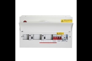 10W High Integrity Consumer Unit with Dual Supply Isolators, 16A DP Bi-Directional RCBO and PV MID Meter