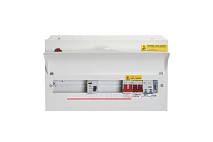 12W Split Load Consumer Unit with Dual Supply Isolators, 16A DP Bi-Directional RCBO and PV MID Meter