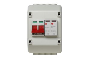 Enclosed, Insulated, 100A DP Supply Isolator with Type 2 SPD