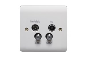Quad TV/FM DAB/SAT Plate