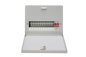 11-Way 125A Surface 1P+N Distribution Board c/w Switch Disconnector