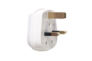 13A White Nylon 3 Pin Plug Accessory